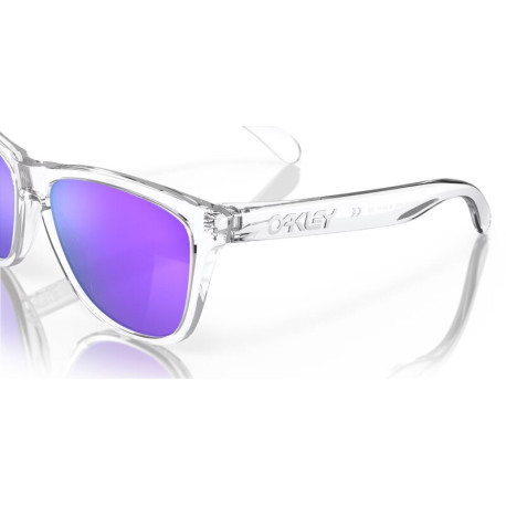 Lunettes de soleil OAKLEY Frogskins - verres Prizm Violet, monture Polished Clear