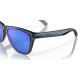 Lunettes de soleil OAKLEY Frogskins Verres Prizm Sapphire Polarized - Monture Crystal Black