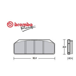 Plaquettes BREMBO Z04 étriers Moto 2 / GP4 RR