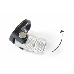 Embout de sélecteur articulé LIGHTECH repliable vers l'arrière argent 
