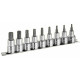 Jeu de 9 douilles EXPERT tournevis 1/2" pour vis Torx 