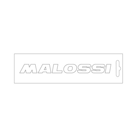 Stickers MALOSSI blanc - 14 cm