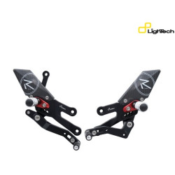 Commandes reculées réglables/repliables LIGHTECH Racing sélection standard et inversée - Yamaha YZF R7