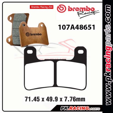 Plaquettes BREMBO Z04 107A48651 ( Compétition Vitesse )