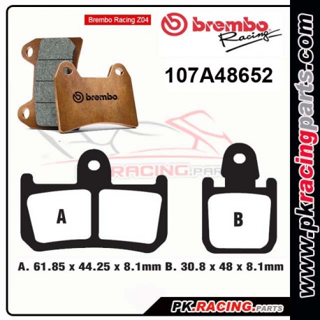 Plaquettes BREMBO Z04 107A48652 ( Compétition Vitesse )