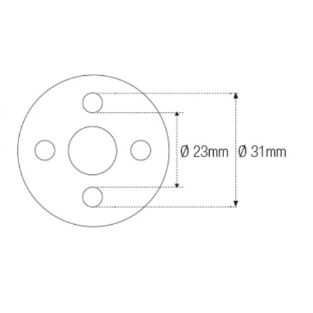 Douille à créneaux JMP pour colonne de direction Øint.23mm/Øext.31mm 4 crans Ducati
