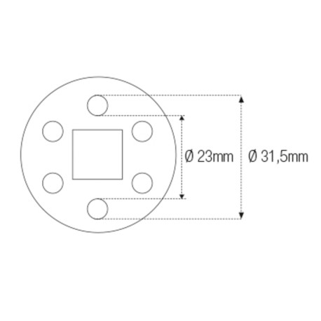 Douille à créneaux JMP pour colonne de direction Øint.23mm/Øext.31,5mm 6 crans MV Agusta