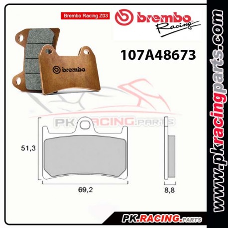 Plaquettes BREMBO Z03 107A48673 ( Compétition Endurance )