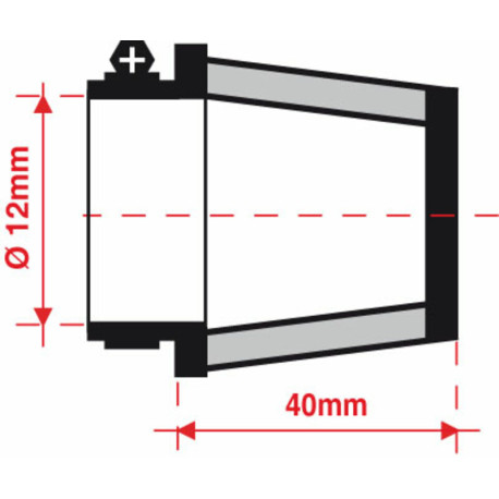 FILTRE DE RENIFLARD D'HUILE D12MM LONGUEUR 40MM
