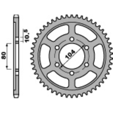 Couronne PBR acier standard 41 - 525