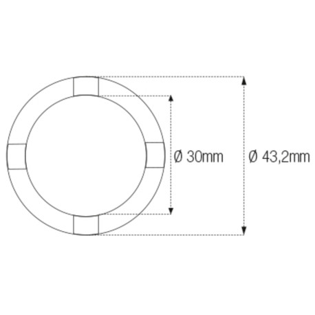 Douille à créneaux JMP pour bras oscillant/chassis Øint.30mm/Øext.43,2mm 4 crans Suzuki