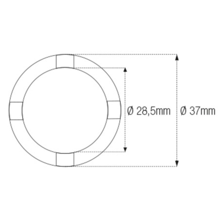 Douille à créneaux JMP pour bras oscillant/chassis Øint.28,5mm/Øext.37mm 4 crans Kawasaki