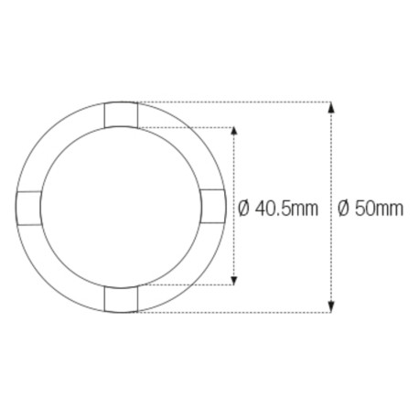 Douille à créneaux JMP pour bras oscillant/chassis Øint.40,5mm/Øext.50mm 4 crans Honda 