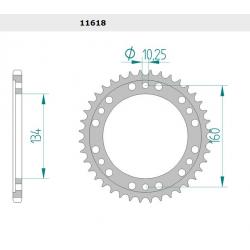 COURONNE ALU 520 HONDA