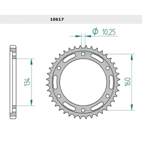 COURONNE ORIGINE 525 HONDA CBR 600