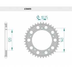 COURONNE AFAM ALU 520 SUZUKI