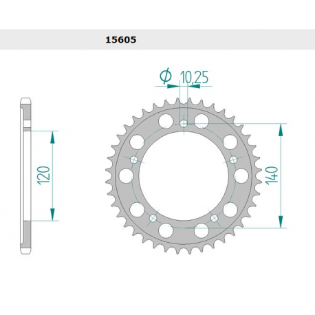 COURONNE AFAM ALU 520 SUZUKI