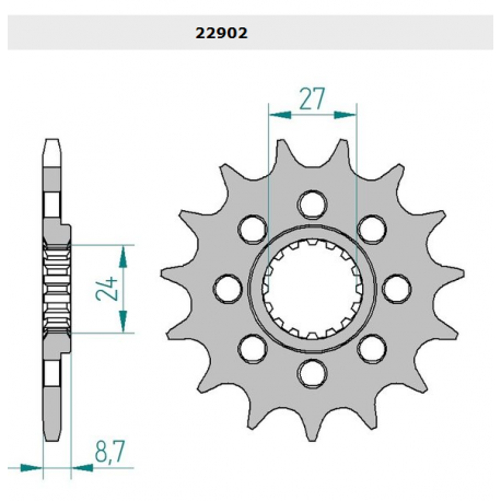 PIGNON ACIER 520 SUZUKI