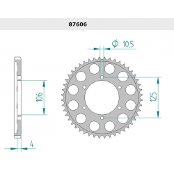 COURONNE ALU 520 AFAM 675 DAYTONA