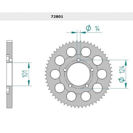 COURONNE ALU 525 KTM