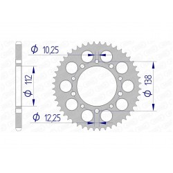 Couronne AFAM 46 dents alu pas 520 type 11509