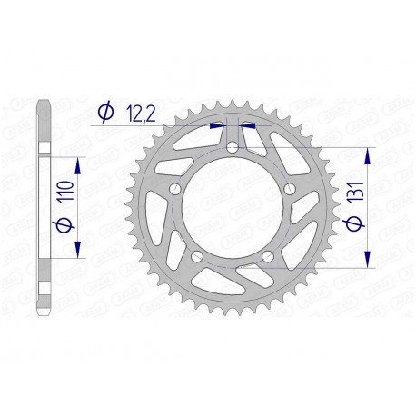 Couronne AFAM 46 dents alu pas 520 type 165801 BMW S1000RR