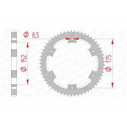 Couronne AFAM 55 dents acier pas 428 type 12207 Yamaha