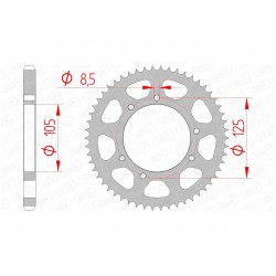 Couronne AFAM 58 dents acier pas 428 type 47200