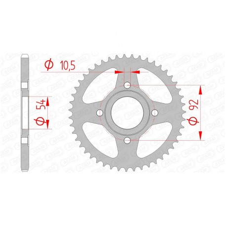 Couronne AFAM 47 dents acier pas 420 type 12112 Yamaha