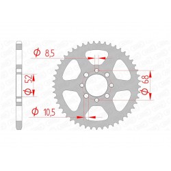 Couronne AFAM 49 dents acier pas 420 type 14100