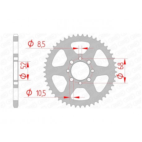 Couronne AFAM 49 dents acier pas 420 type 14100