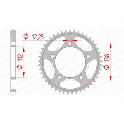 Couronne AFAM 41 dents acier pas 525 type 10613 Honda