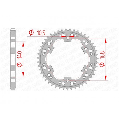 Couronne AFAM 41 dents acier pas 525 type 92635 BMW