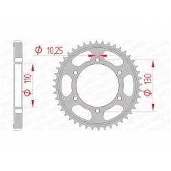 Couronne AFAM 41 dents acier pas 530 type 12813