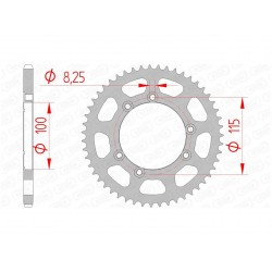 Couronne AFAM 50 dents acier pas 420 type 92115