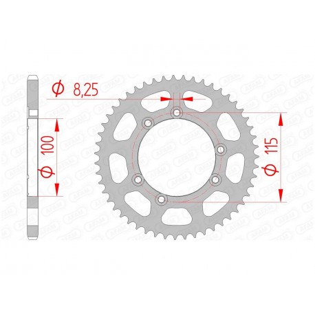 Couronne AFAM 50 dents acier pas 420 type 92115