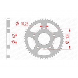 Couronne AFAM 50 dents acier pas 428 type 47201 Derbi GPR125