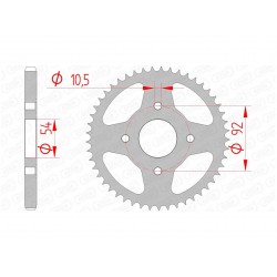 Couronne AFAM 46 dents acier pas 428 type 12202 Yamaha