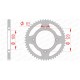 Couronne AFAM 51 dents acier pas 420 type 38101 Beta 50RR