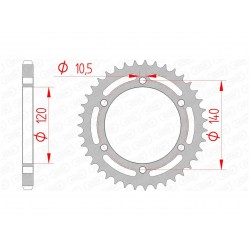 Couronne AFAM 39 dents acier pas 525 type 16605 Kawasaki