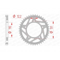 Couronne AFAM 46 dents acier pas 525 type 164800 BMW S1000RR