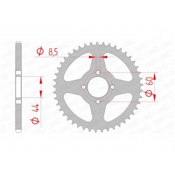 Couronne AFAM 52 dents acier pas 420 type 12100