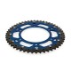 Couronne ART Bi-composants 51 dents aluminium/acier ultra-light anti-boue pas 520 type TM bleu