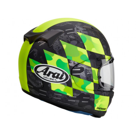 Casque ARAI Profile-V Patch Fluor Yellow Matt taille XS + Pinlock 120 clair