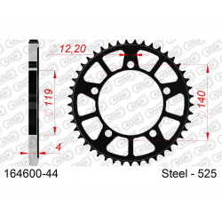 Couronne AFAM 44 dents acier standard pas 525 type 164600