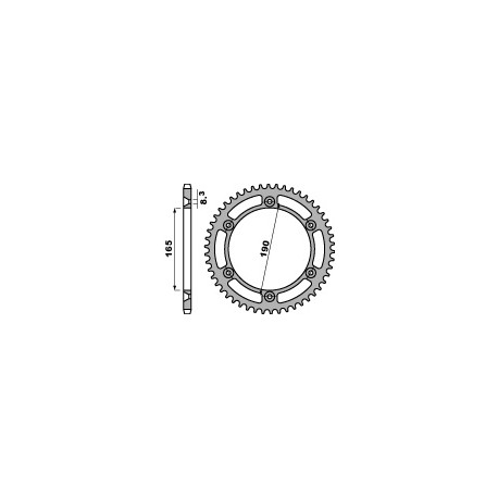 Couronne PBR 52 dents acier standard pas 520 type 896
