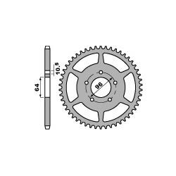 Couronne PBR 37 dents acier standard pas 520 type 254