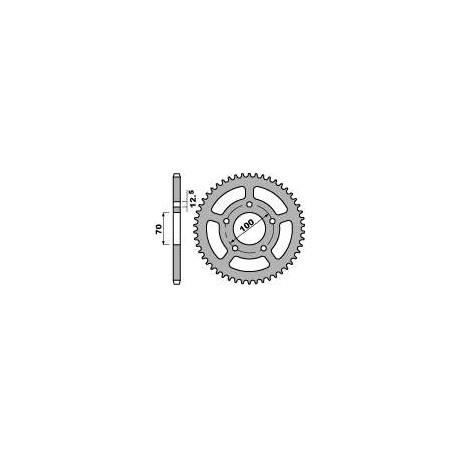 Couronne PBR 44 dents alu ultra-light pas 428 type 4647