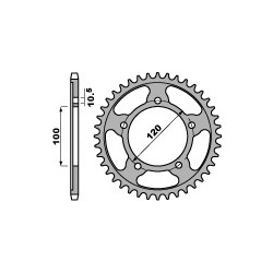 Couronne PBR 42 dents acier standard pas 525 type 4447