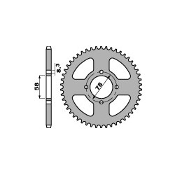 Couronne PBR 50 dents acier standard pas 428 type 810